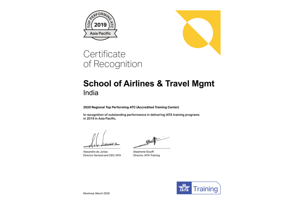 SCHOOL OF AIRLINES AND TRAVEL MANAGEMENT